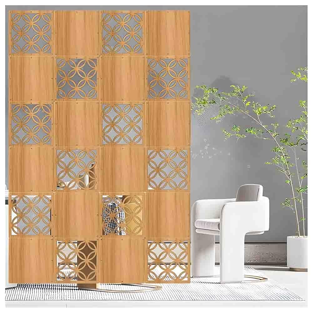 Divisorio sospeso per stanze, pannelli decorativi in ​​legno e plastica, divisorio per sala di ricevimento, parete divisoria per la privacy per casa, camera da letto, ufficio, negozio, arredamento(8PC
