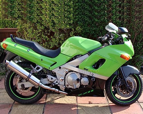 Amazon | 忍者 モトパーツフィッティング 適用ZZR400 1993-2003 適用ZZR 400 93-03 ZZR-400 グリーンブラックABSボディワークモーターサイクルフェアリングキット (射出成形) | 外装パーツセット | 車＆バイク 用 ZZR400 1993-1997 用 ボディワークネジ オートバイアクセサリー フェアリングボルトキット ボディクリップ ウィン