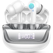Nerunsa 2026 Wireless Earbuds, Bluetooth 5.4 Headphones HiFi Stereo, 50H Playtime in-Ear Headphones with ENC Noise Cancelling Mics, IP7 Waterproof Wireless Headphones, Earbuds