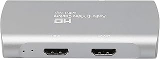 Cartão de captura, HD para USB 2.0 4K 1080P 30Hz de alta definição loop out áudio e vídeo cartão de captura sem fonte de alimentação externa Plug and Play Caixa de alumínio sem becos sem saída sem atraso cartão de captura de vídeo