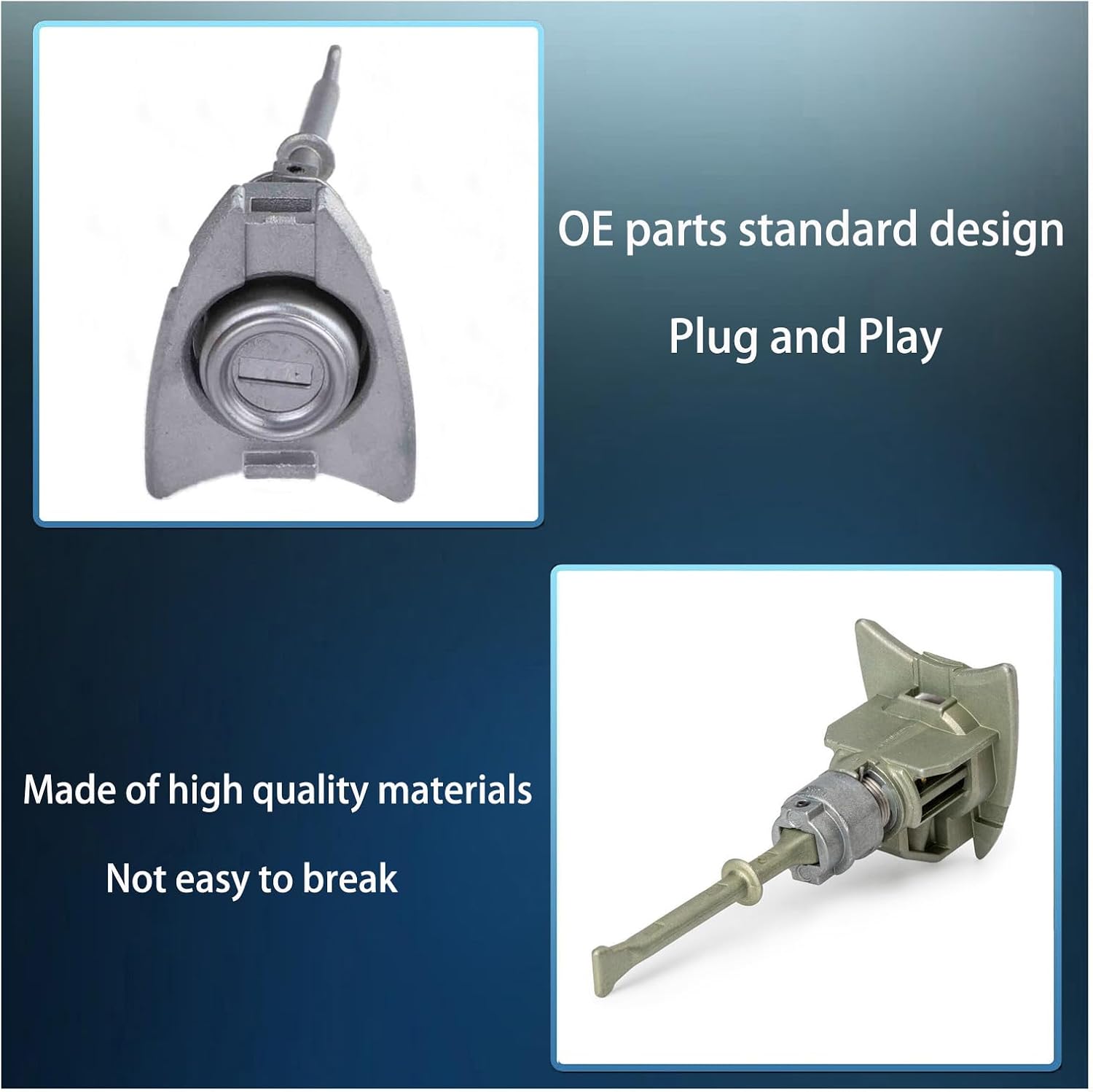 Left Driver Door Lock Cylinder with 2 Keys Compatible with Hyundai Sonata 2009-2014 & Sonata Hybrid 2011-2015 Replace# 81970-3SA00, 819703SA00