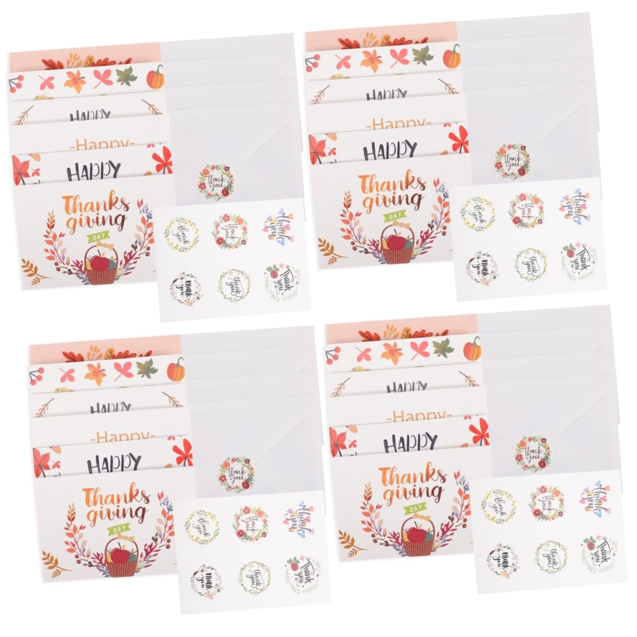 VILLCASE 48blätter Dankeskarten Kreative Und Minimalistische Postkarten Für Thanksgiving Blanko Grußkarten Für Feiertage Und Für Und Kollegen