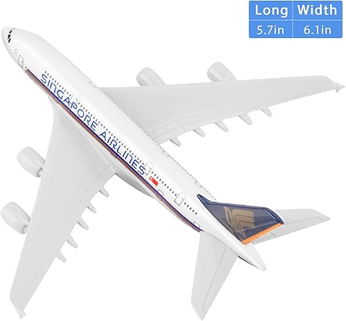 Miniatura 6 de Modelo Avión 1400 Diecast Airplanes Modelo Aviones Metal Singapur 380 Avión Modelo de aleación para regalo de cumpleaños