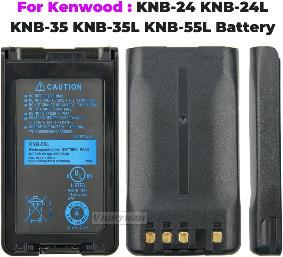 KNB-55L Replacement Battery for Kenwood TK-3360, TK-3160, TK-2170, TK-3173, TK-3170, TK-2360, NX-320, TK-3140, TK-2160 Walkie Talkies Battery : Electronics