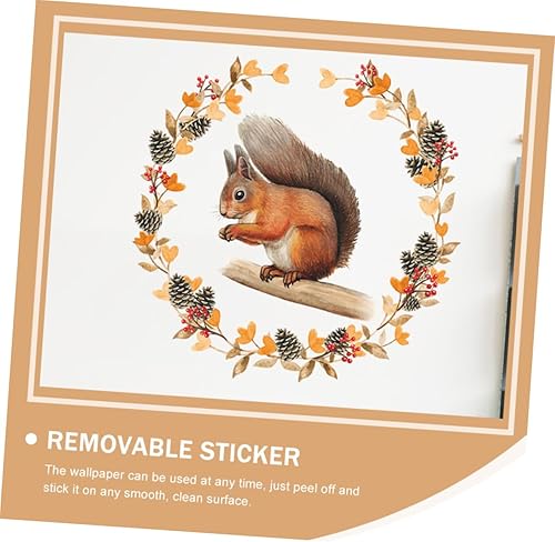 Miniatura 3 de 2 calcomanías de pared de ardilla de animales, calcomanías de dibujos animados para guardería, decoración de pared de ardilla, papel tapiz de pared