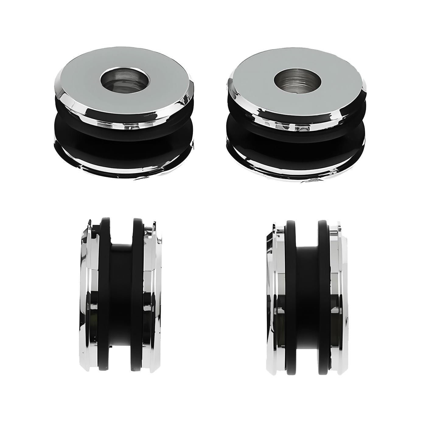 Kit hardware cromato per aggancio staccabile Harley Sissy Bars Boccole di aggancio adatto per modelli Harley 2003-2025 Flstc dotati di kit borsa laterale a sgancio rapido P/N 90200641a e accessori