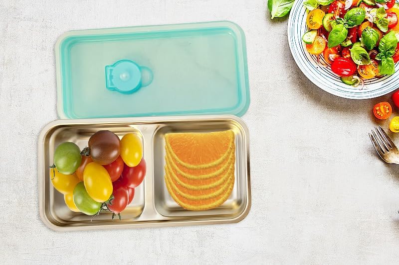 2pcs Grab and Go Snack Containers Stainless Steel, Reusable Snack Containers with Lids,Travel and Camping Food Storage - Image 4