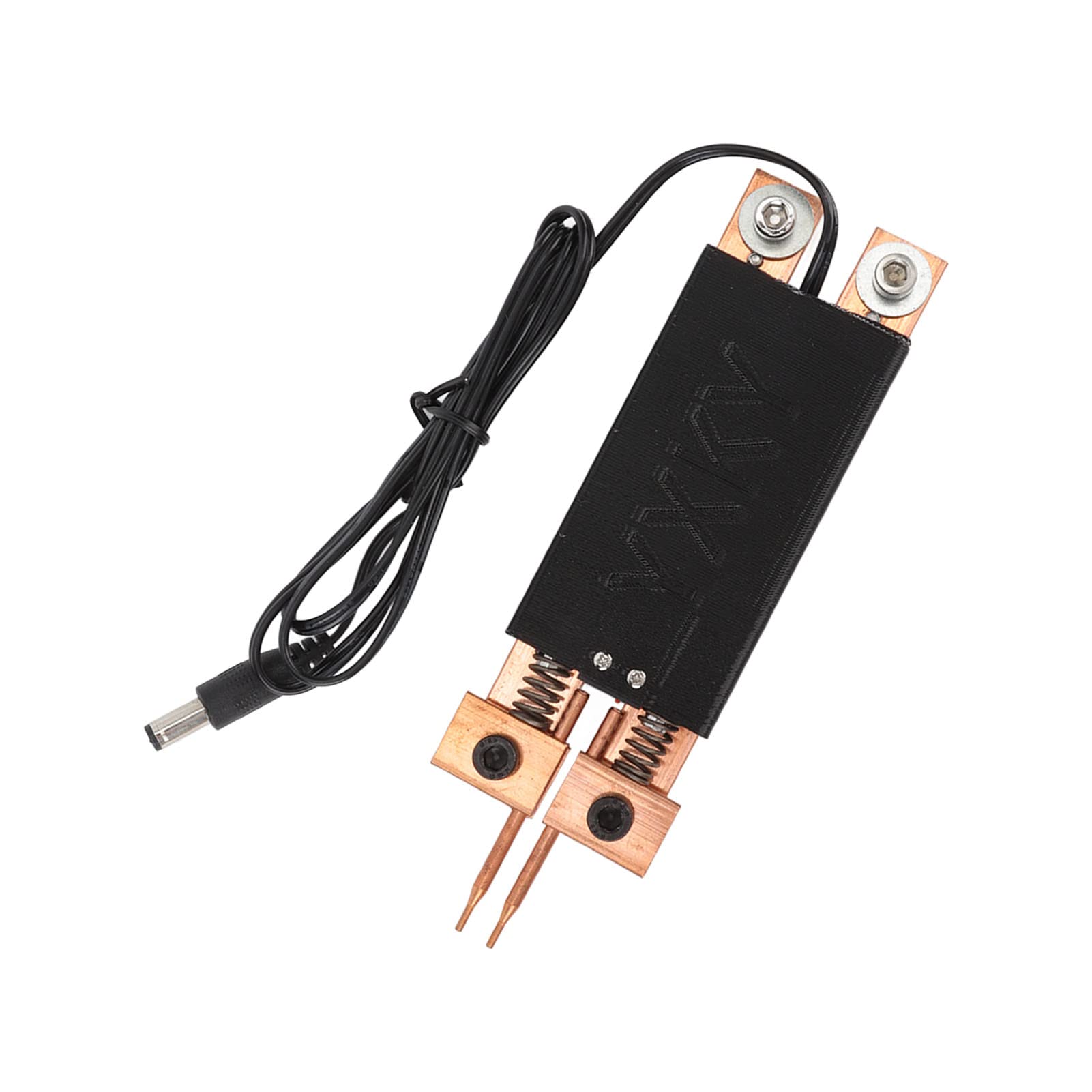 Penna per saldatura a punti a batteria, saldatrice a punti portatile con grilletto automatico, asta in ottone spesso per potenza stabile, doppie molle per controllo retrattile, (Nera)
