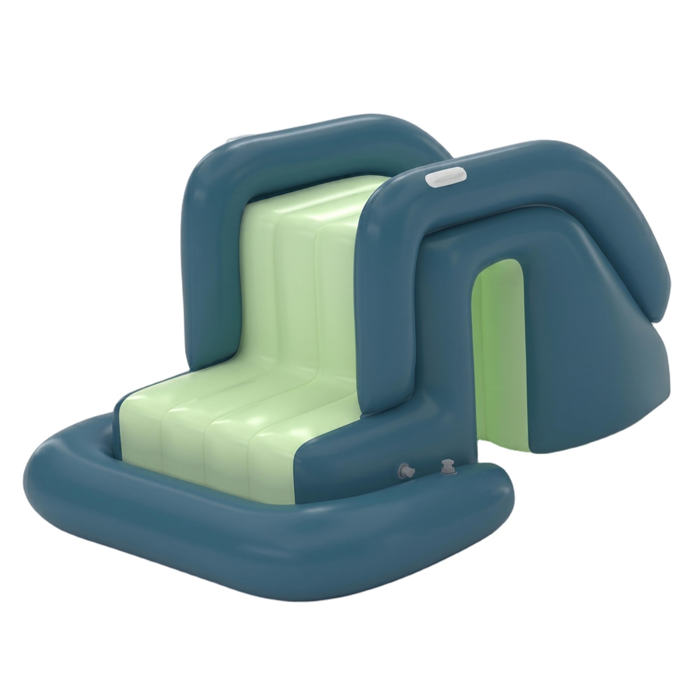 Scivolo gonfiabile per piscine fuori terra - Scivolo per piscina a gonfiaggio rapido per giochi estivi in ​​giardino (verde) Acqua gonfiabile