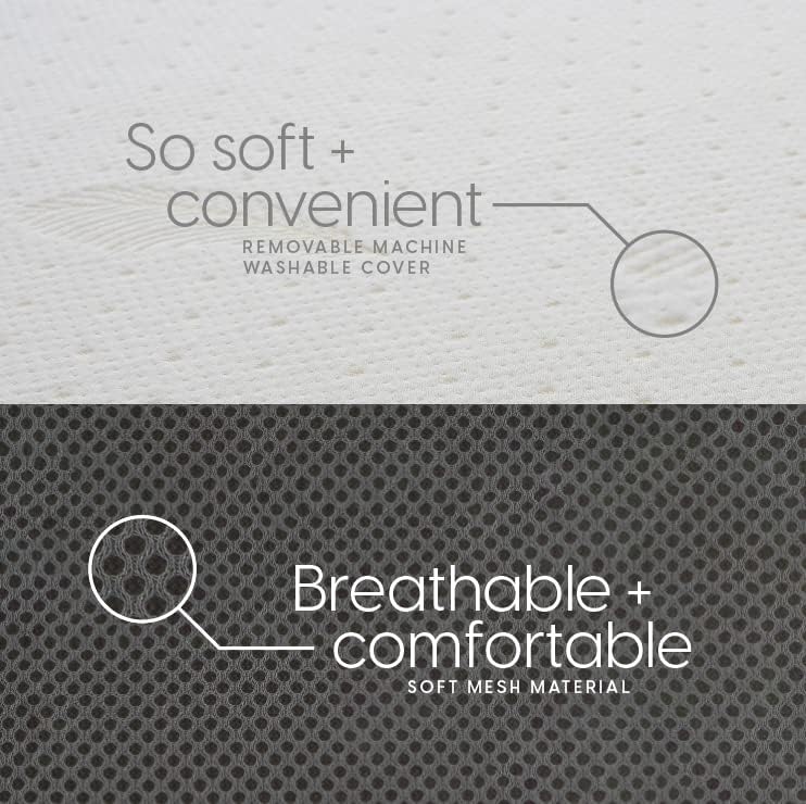 Milliard 10cm Thick Tri Folding Mattress/Tri Fold Guest Mattress with Ultra Soft Removable Cover with Non-Slip Bottom - Double (190cm x 135cm)