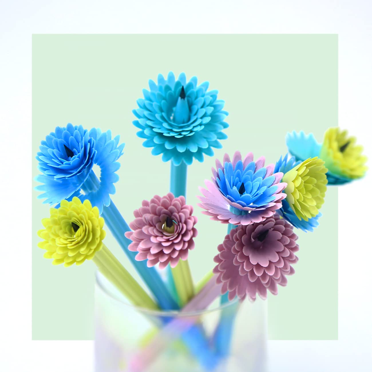 Cute  #2, Fun Number 2 Pencils for Kids, Girls Pretty Pencil 12 Count Pack: Flower Pencils