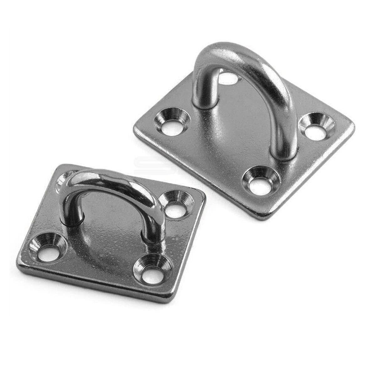 Square Eye Plates D ring Pad Dee Welded - Stainless Steel A4 Marine Grade 316 - M5 - M10 (2, M5)