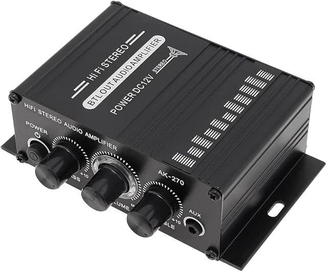 Jcevium Power Amplifier Audio Karaoke Home Theater Amplifier 2 Channel Class D Amplifier USB/AUX Input