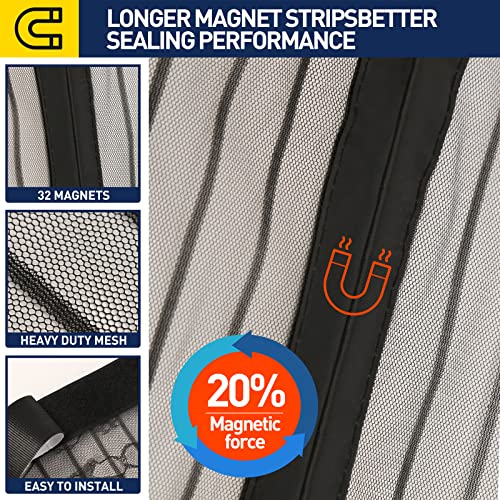 Magnetic Screen Door, Screen Door Mesh, Door Screen Magnetic Closure-Keeps Bugs Out Let Breeze In, Heavy Duty Mesh - Pet And Kid Friendly, Works With Front Doors, Sliding Doors (38 X 82 Inch) #TOP3