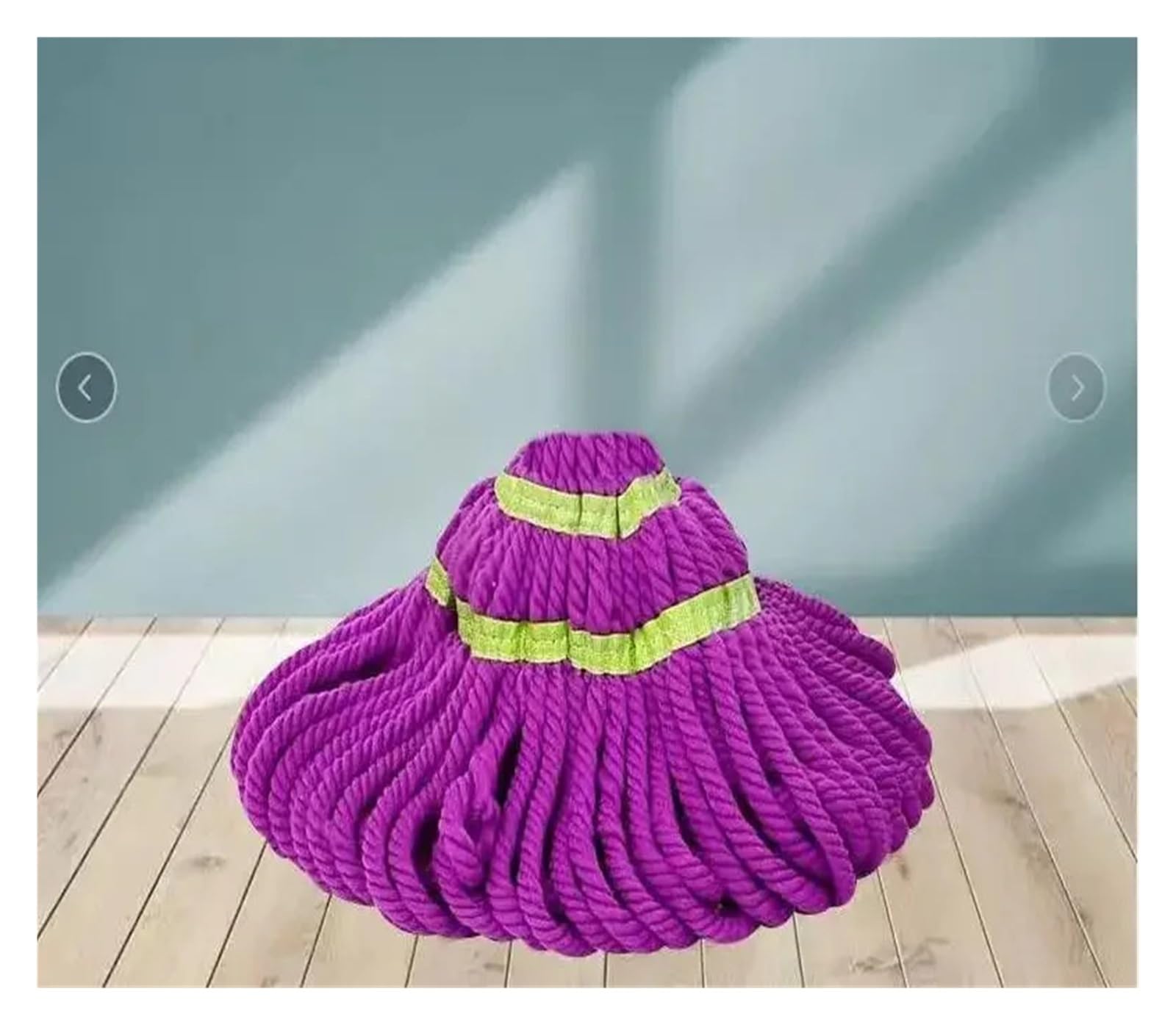 Trapeador giratorio autoexprimible de fácil manejo, trapeador de microfibra exprimido, cabezal de repuesto, trapeador seco y húmedo for limpieza de pisos de madera, azulejos y baldosas.(A mop head)