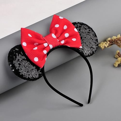 Miniatura 86 de FANYITY Orejas de ratón, diadema de lentejuelas con orejas de ratón para niños, niñas y mujeres (ZZW) Zzw,Baowen,Bf,Negro,Orejas de gato