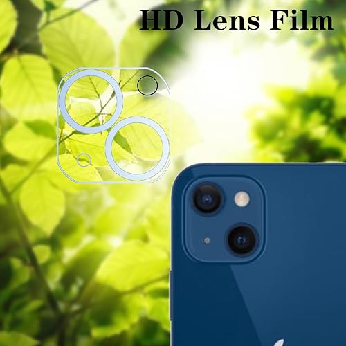 Miniatura 5 de Cone Paquete de 2 protectores de pantalla de privacidad para iPhone 13 6.1 pulgadas + 2 protectores de lente de cámara, película de vidrio templado