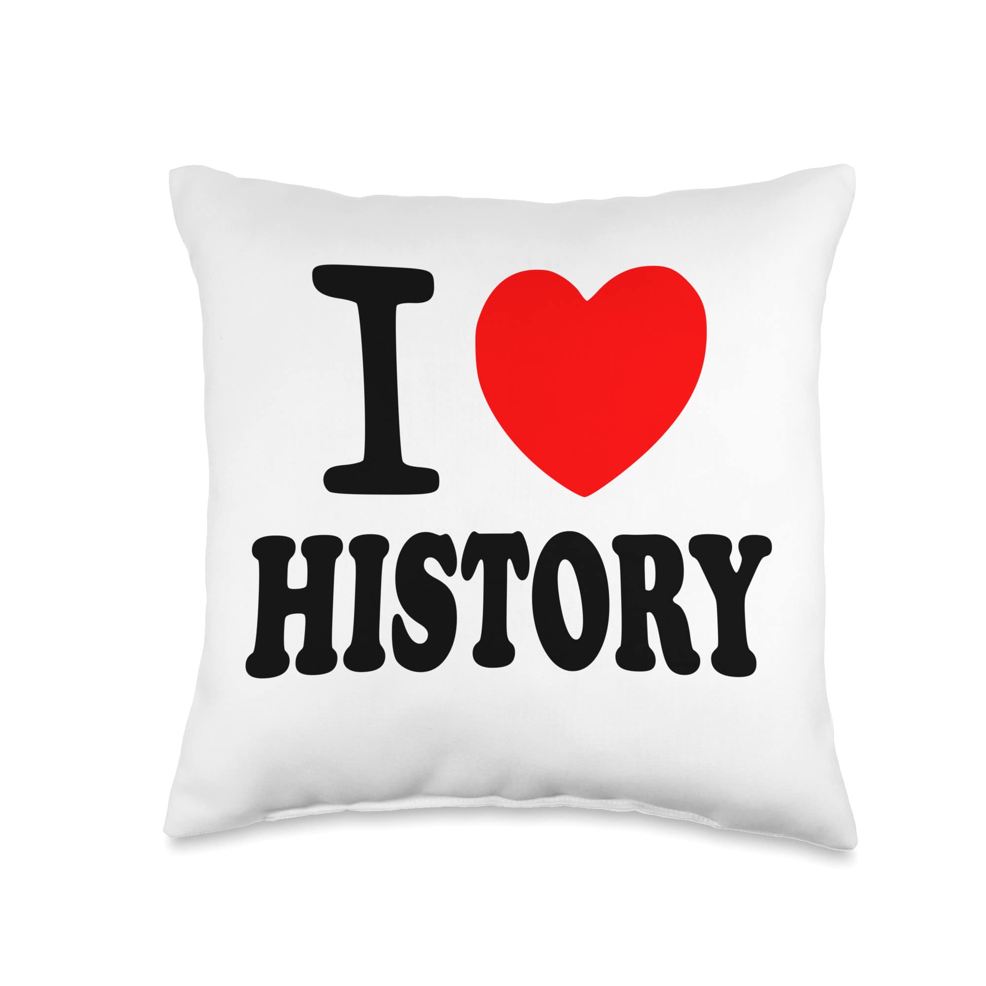 I Love Buff History Lover Historian Throw Pillow, 16x16, Multicolor