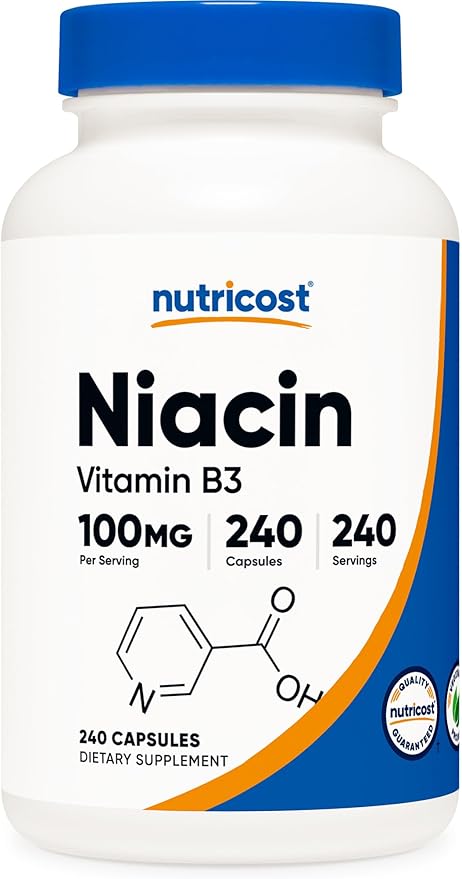 Buy Nutricost Niacin (Vitamin B3) Online in Pakistan - 100mg, 240 Capsules