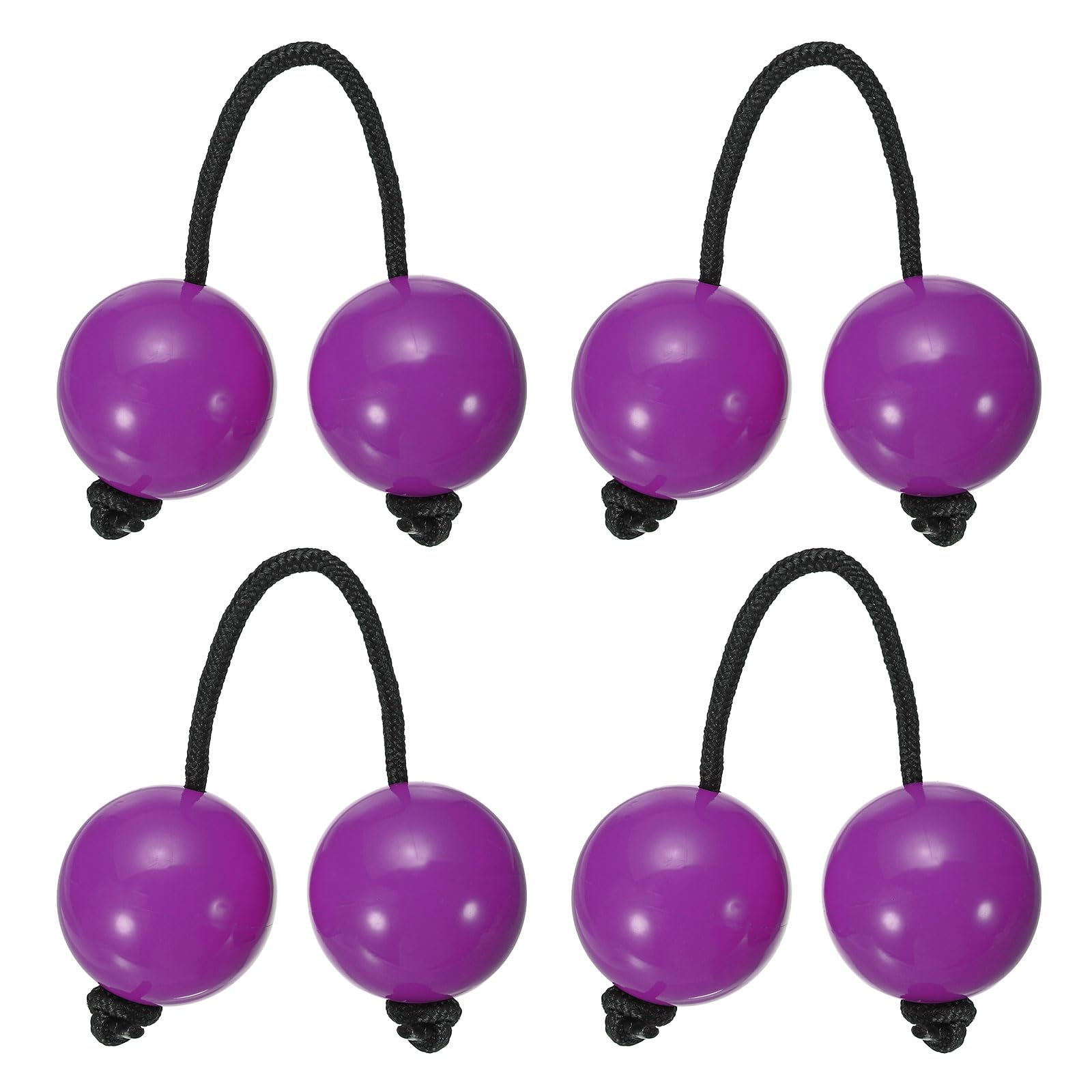 Rhythm Afrykański shaker Kashaka, Shaker Ball Kashaka, ręczne instrumenty perkusyjne z czarną liną, odpowiednie dla dorosłych, na wesele, przyjęcie, klasę muzyczną (4 sztuki, fioletowy)