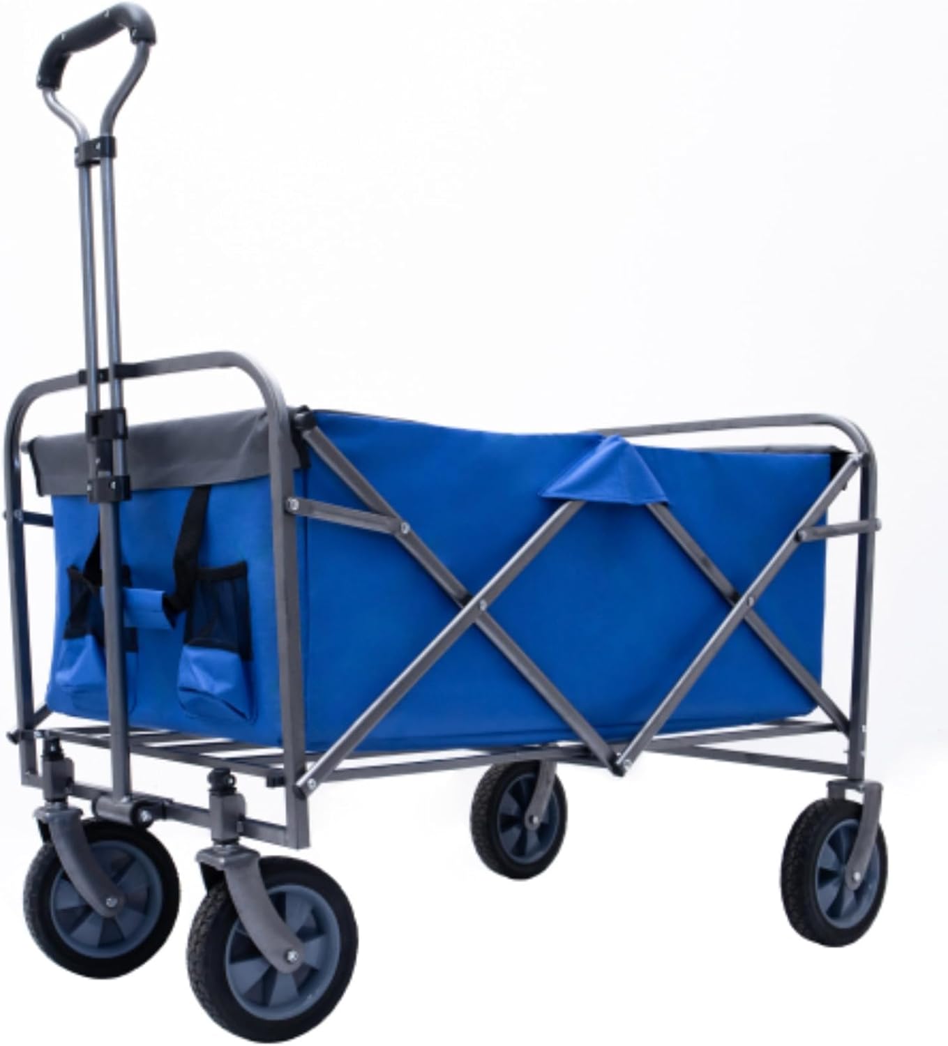 Outdoor Cart, Shopping Cart, Large Garden Cart, Portable Beach Cart, Foldable Camping, Folding Four-Wheel Cart for Garden Camping, Fishing and Shopping