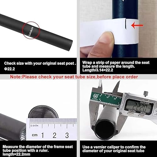 Miniatura 5 de CATAZER Asiento de bicicleta de repuesto para niños, asiento de repuesto para bicicleta de equilibrio, con tija de sillín de 0.874 in de diámetro y