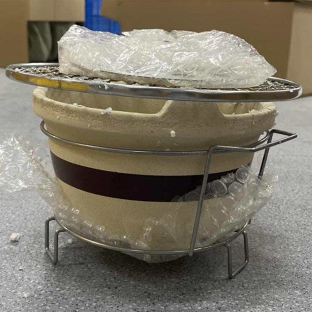 Fornello Barbecue in Terracotta Griglia Grill a Carbone da Tavolo con Ventilazione Stufa Compatta per Cottura all’Aperto E in Casa Materiale Robusto a, Stile D