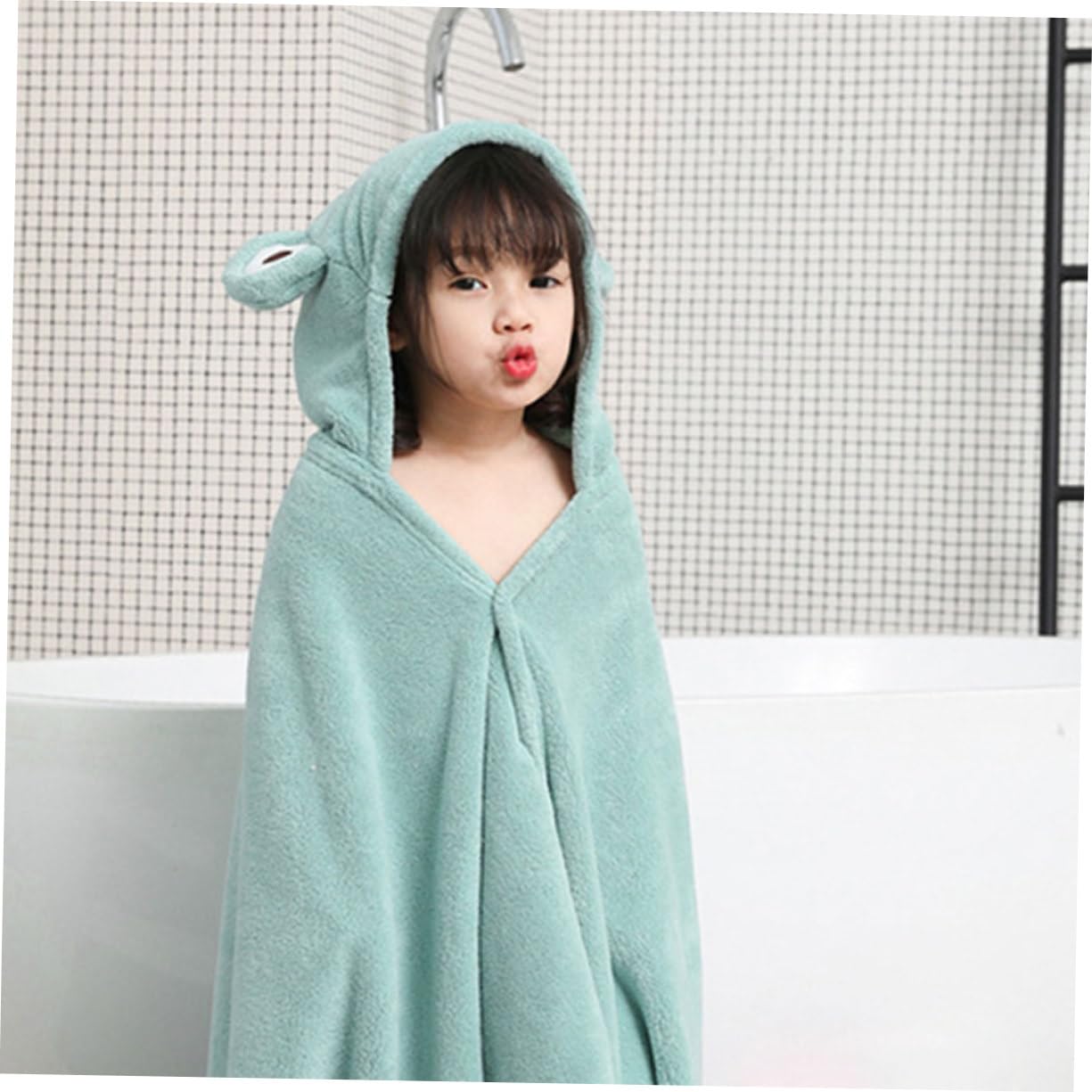 Abaodam Serviette de Bain à Capuche pour Tout-Petits Douce Absorbante Et Facile à Enrouler pour Le Confort de Bébé
