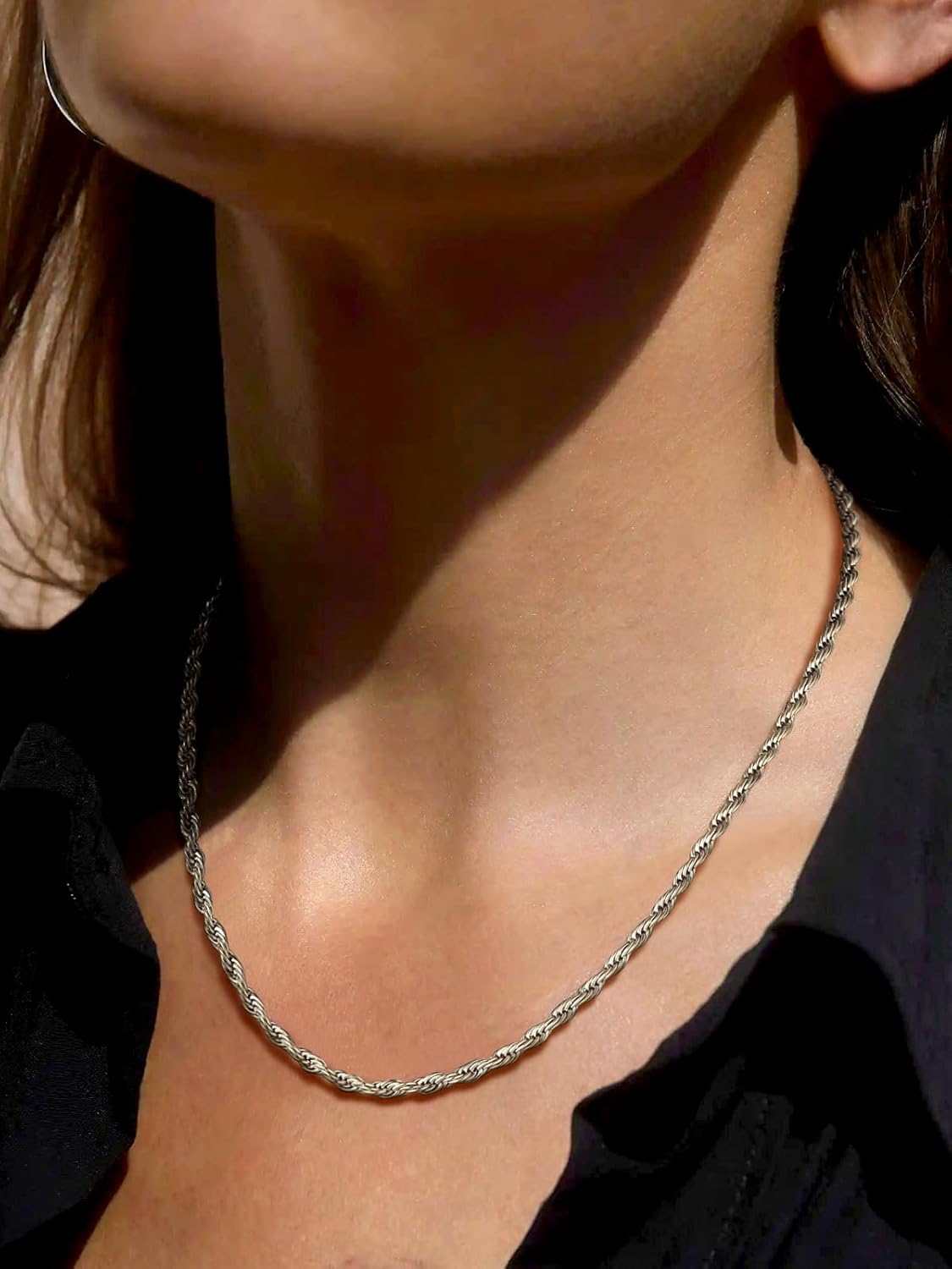 Supcare Mens Chains Necklace Stainless Steel Rope Chain Gifts,18-30 inches (with Gift Package) - Image 3