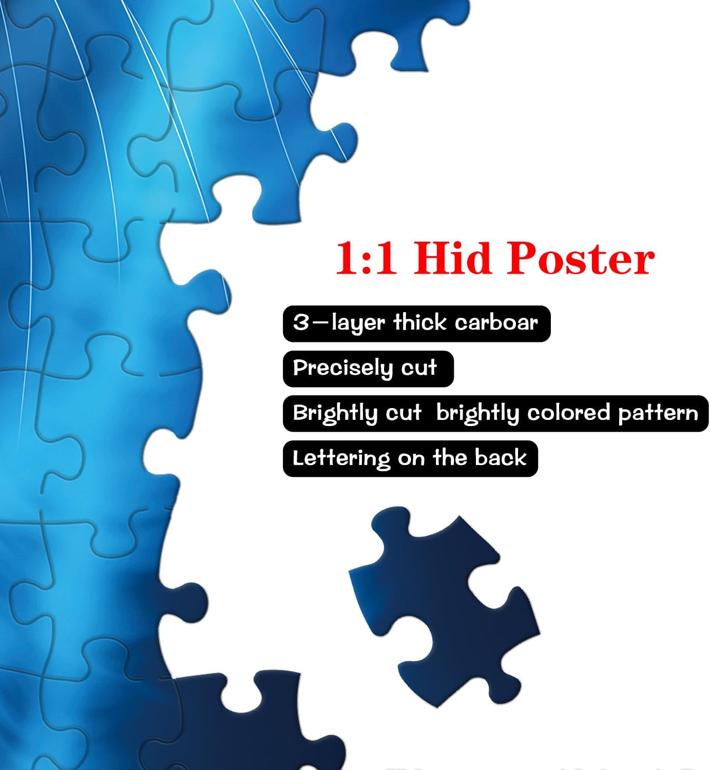 Jigsaw Puzzles 1000 Pieces for Adults - Challenging Fun Puzzles Stunning Art Wall Decor, Gift for Adult Puzzle Lovers, Blue Aura C0821