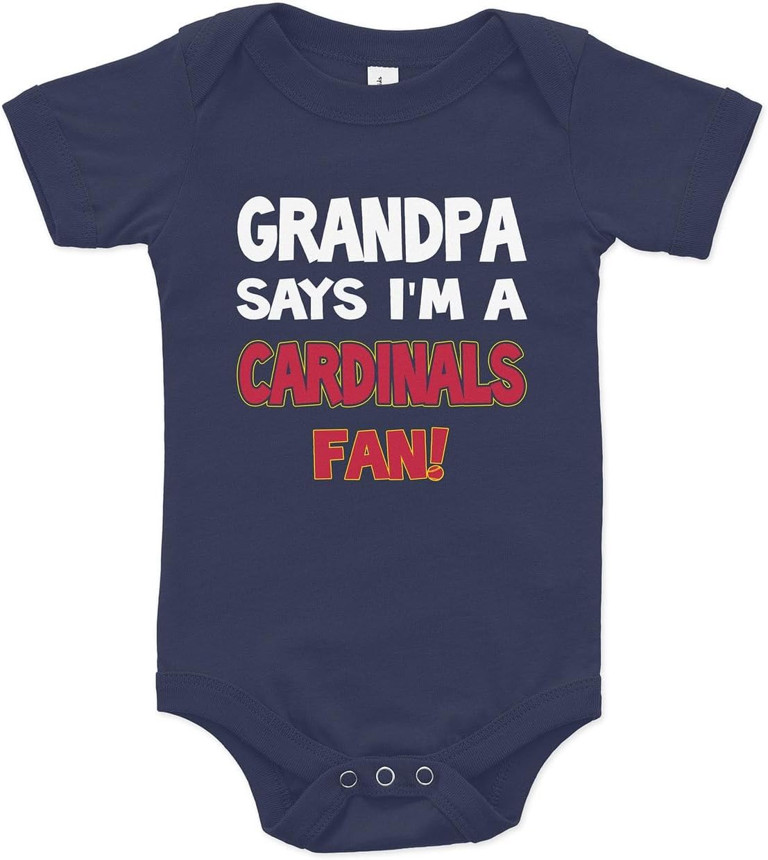 NanyCrafts Baby's Grandpa says I'm a Cardinals Baseball Fan bodysuit