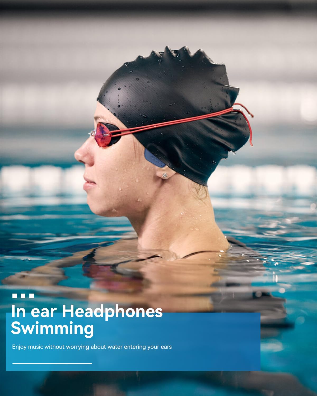 SANOTO Auriculares Natacion, In Ear Auriculare Bluetooth 5.4, IPX8 Auriculares para Nadar, 8G MP3 Acuaticos para Natacion, Auriculare Inalambricos Deportivos para Nadar, Correr y Surfear