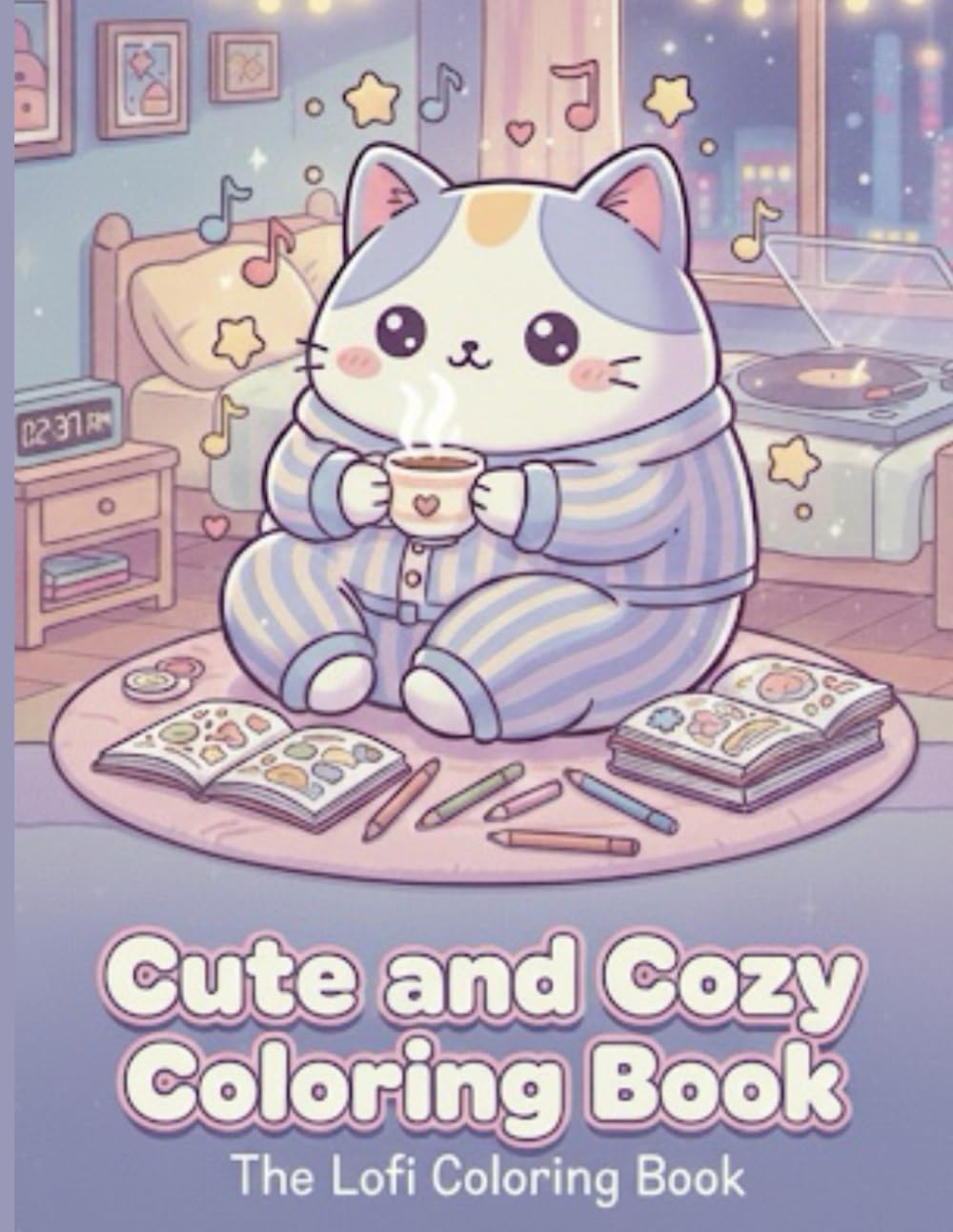 Cute and Cozy coloring book: The Lofi coloring book