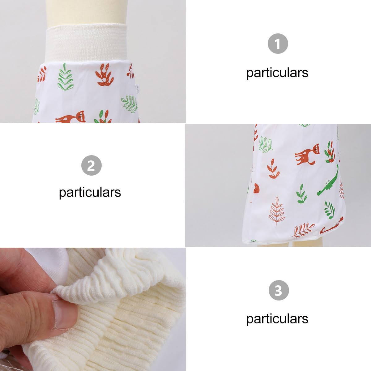 ifundom 3 Pièces Couche Jupe Couche Lavable ES pour bébé ES réutilisables ES en Tissu ES pour Nouveau-nés e pour bébé Pantalon à ES Taille Haute Mignonne