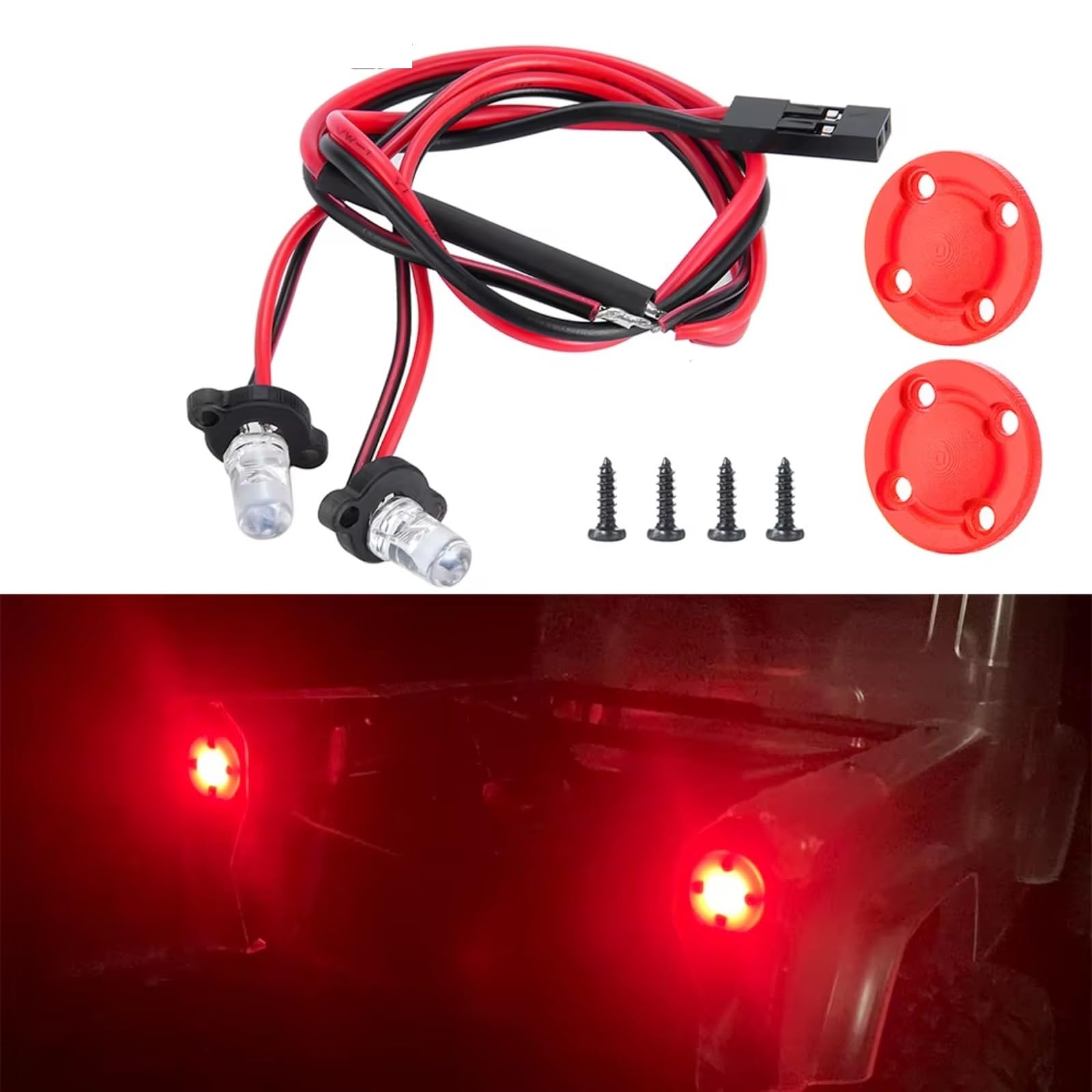 Luce Auto Rc Per Phoenix Vps09007 Per Vanquish Products Vs4-10 1/10 Fanale Posteriore Faretto Luce Rossa Ricambi Auto RC