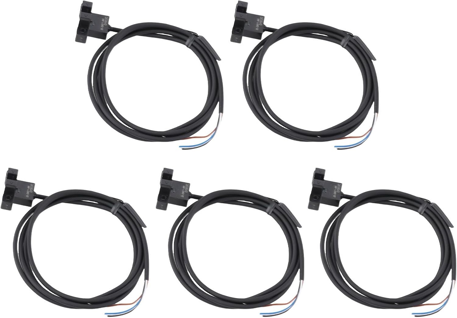 JTLB 5Pcs Photoelectric Switch Sensor, U Shaped Slot Photoelectric Switch Accessory with NPN Output DC 5 24V for Detection of Opaque Objects on Conveyor Belt Packaging Machinery