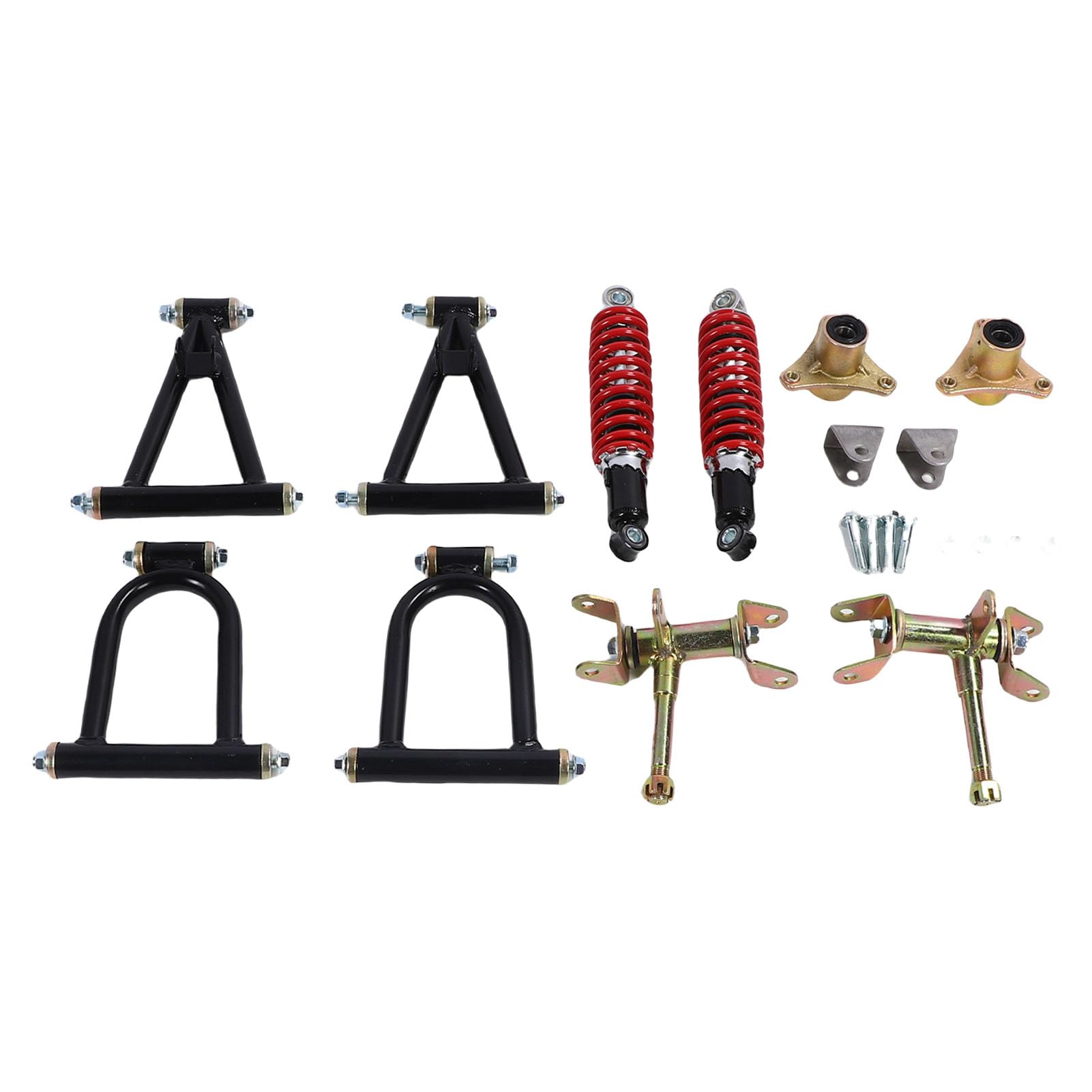 ciciglow Kit de Suspensión Delantera de 10 Piezas, Kit de Brazo de Control de Repuesto, Brazo Oscilante e Inferior y Kit de Amortiguador de Suspensión para ATV Quad Bike Go Kart