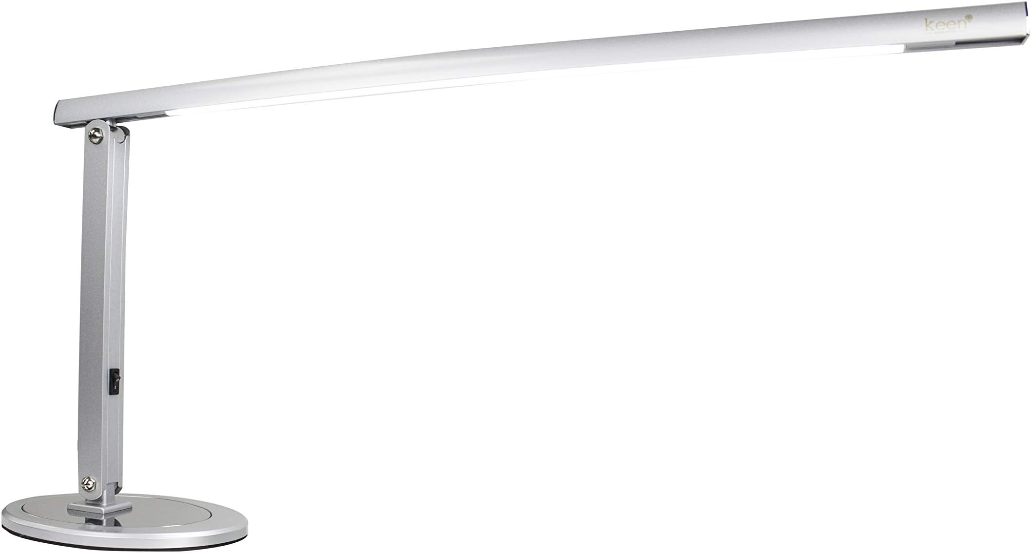 LED Office Lamp with USB Charging Port Bright Desk Light 18 Volts 50/60 HZ 100-240 VAC UL US Listed Reading Lamp Slimline Daylight