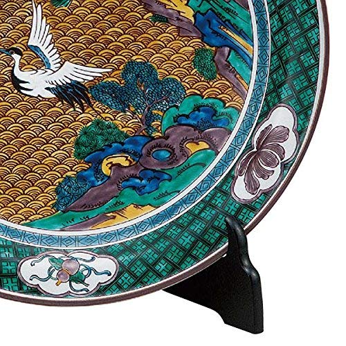 Amazon.co.jp: 九谷焼 12号飾皿 吉田屋鶴（皿立付） : ホーム＆キッチン