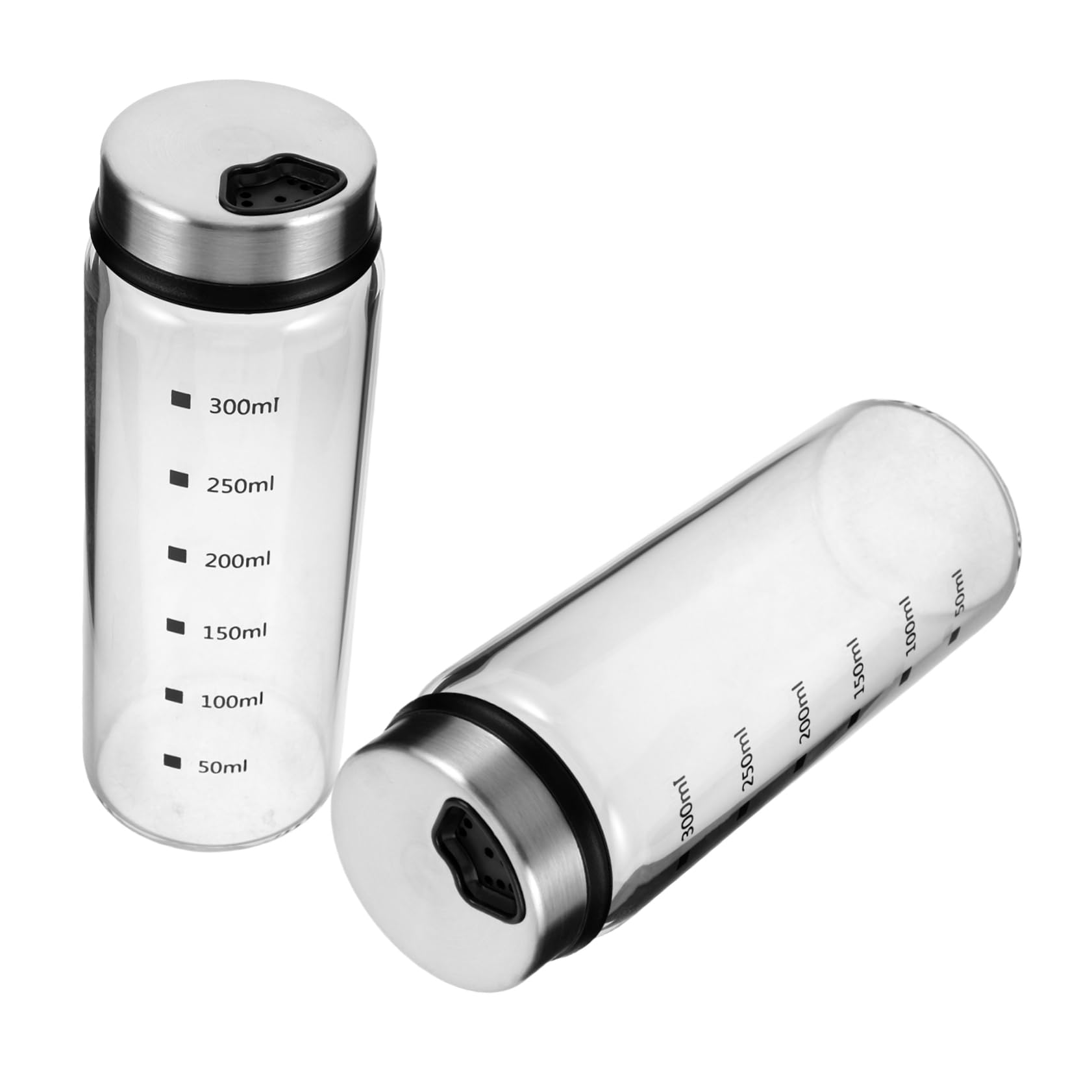 Pots à épices en verre et inox Ciieeo avec doseur réglable x2