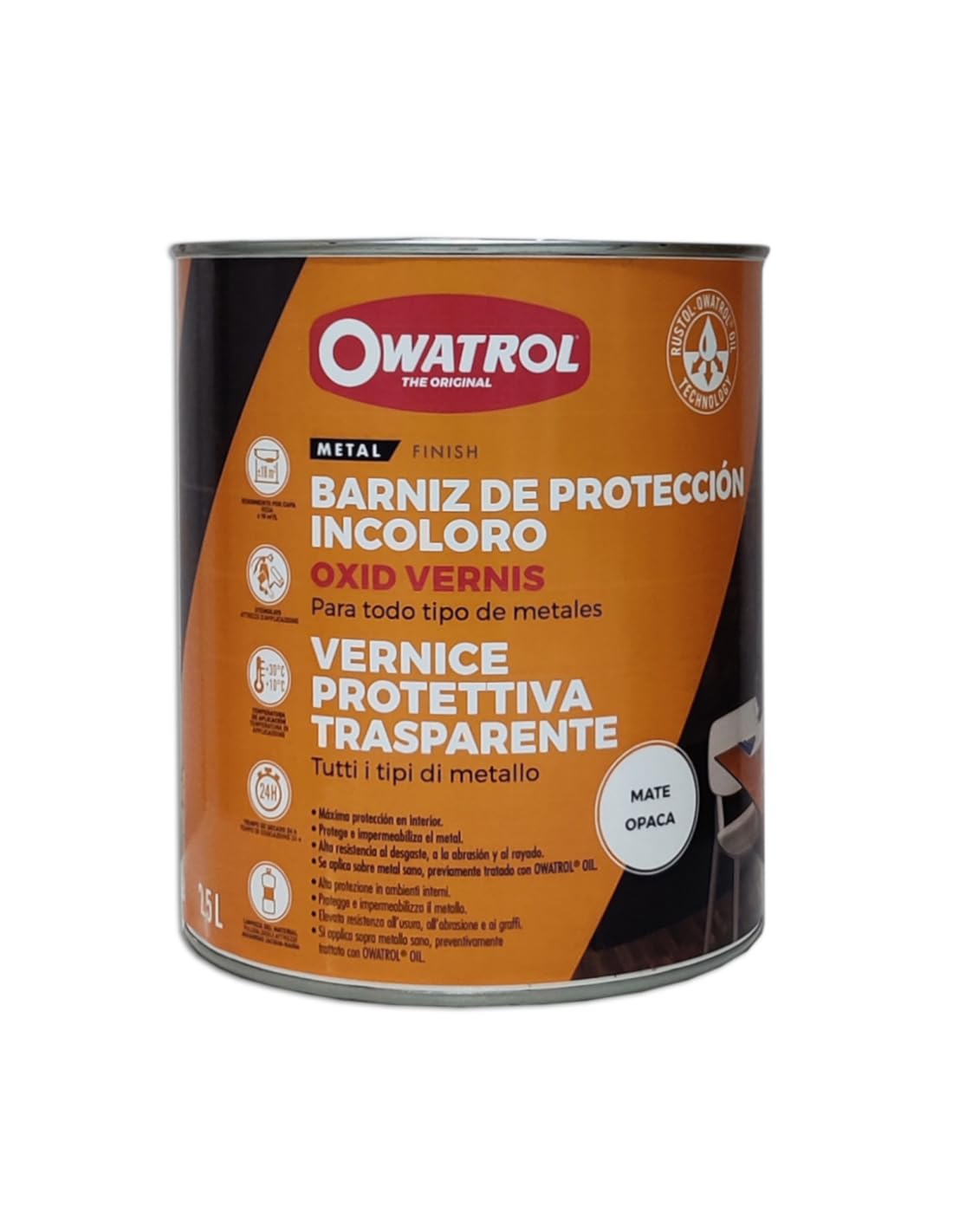 Owatrol Matte Finish. Owatrol® Oxid Vernis - Single Component Clear Coat - Colourless - For Indoor And Outdoor Use - Rust Protection Car - Paint For Iron And Non-Ferrous Metals - Weatherproof - High Uv Resistance (2.5