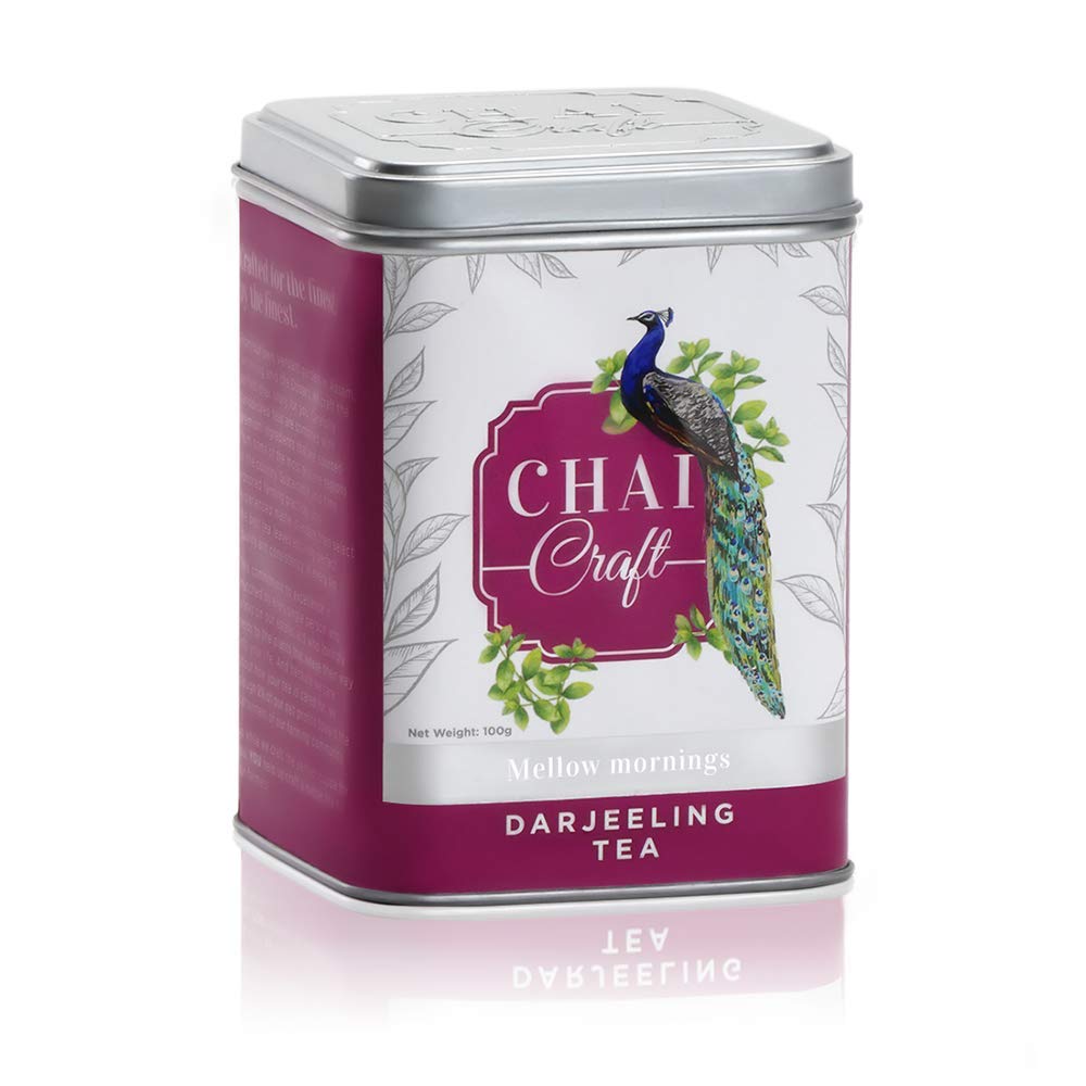 Chai Craft Darjeeling Tea (100gms) I 100% Organic Long Leaves sourced from Okayti tea I Premium Darjeeling Tea leaves
