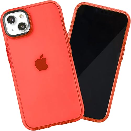 Miniatura 116 de SteepLab Funda de barrera para iPhone 14, protección de 360 grados que absorbe impactos con bisel elevado y colores llamativos (fresa roja