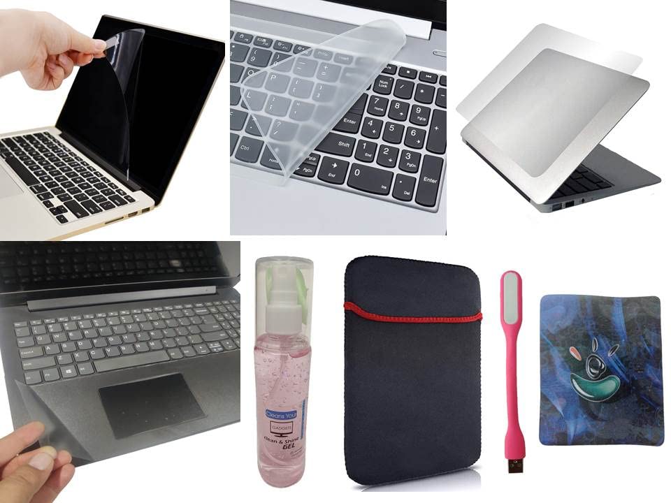 Anjo 8 in 1 Combo 15.6 inch Laptop Screen Guard, Keyguard, Lamination, Cleaner, LED, Sleeve, Mouse Pad (Transparent). (B0BG26D77C) Amazon Price History, Amazon Price Tracker