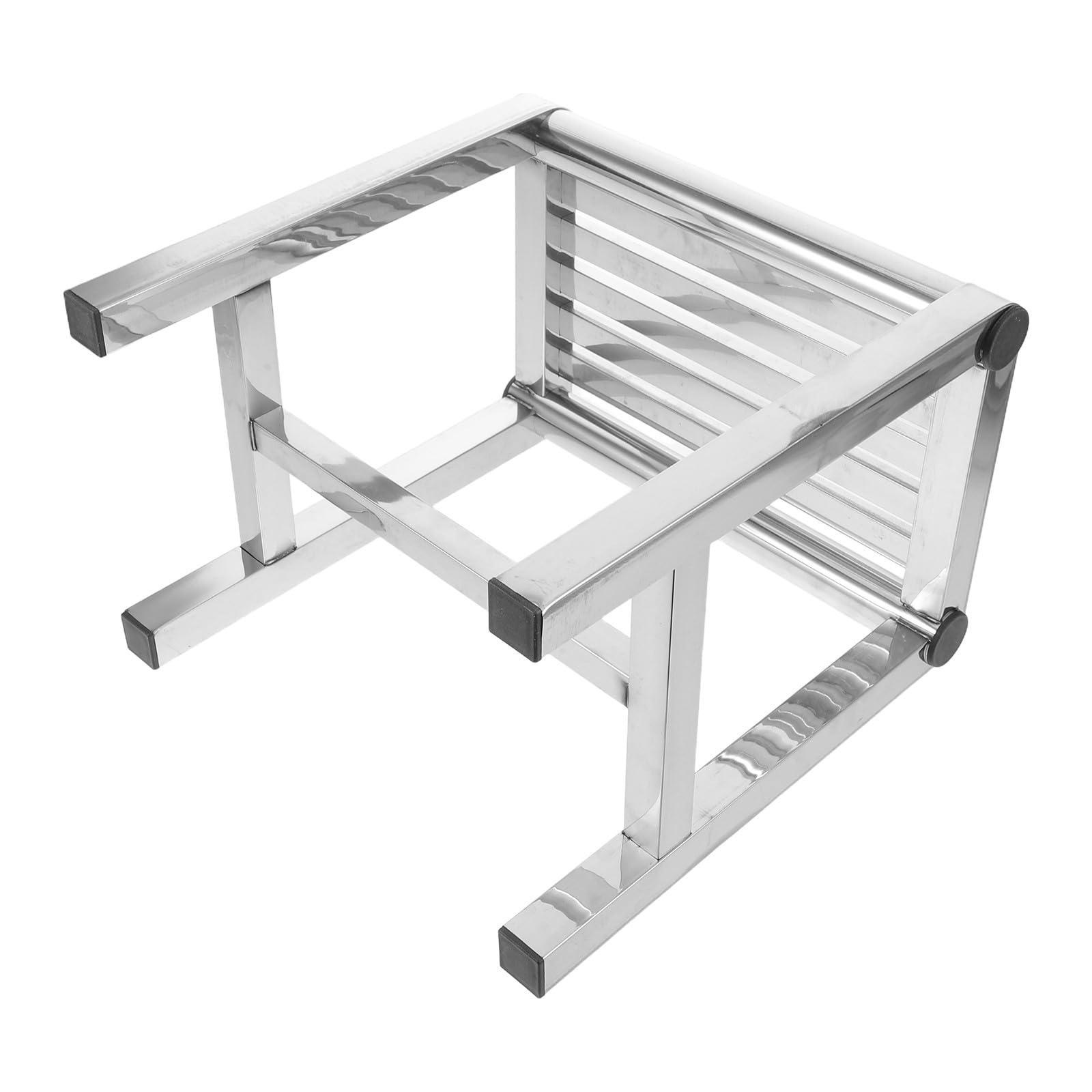 Taburete Reposapiés Metálico Antideslizante de Ducha de Acero Inoxidable Resistente al Agua Asiento Seguro y Compacto para Baño para Personas Mayores