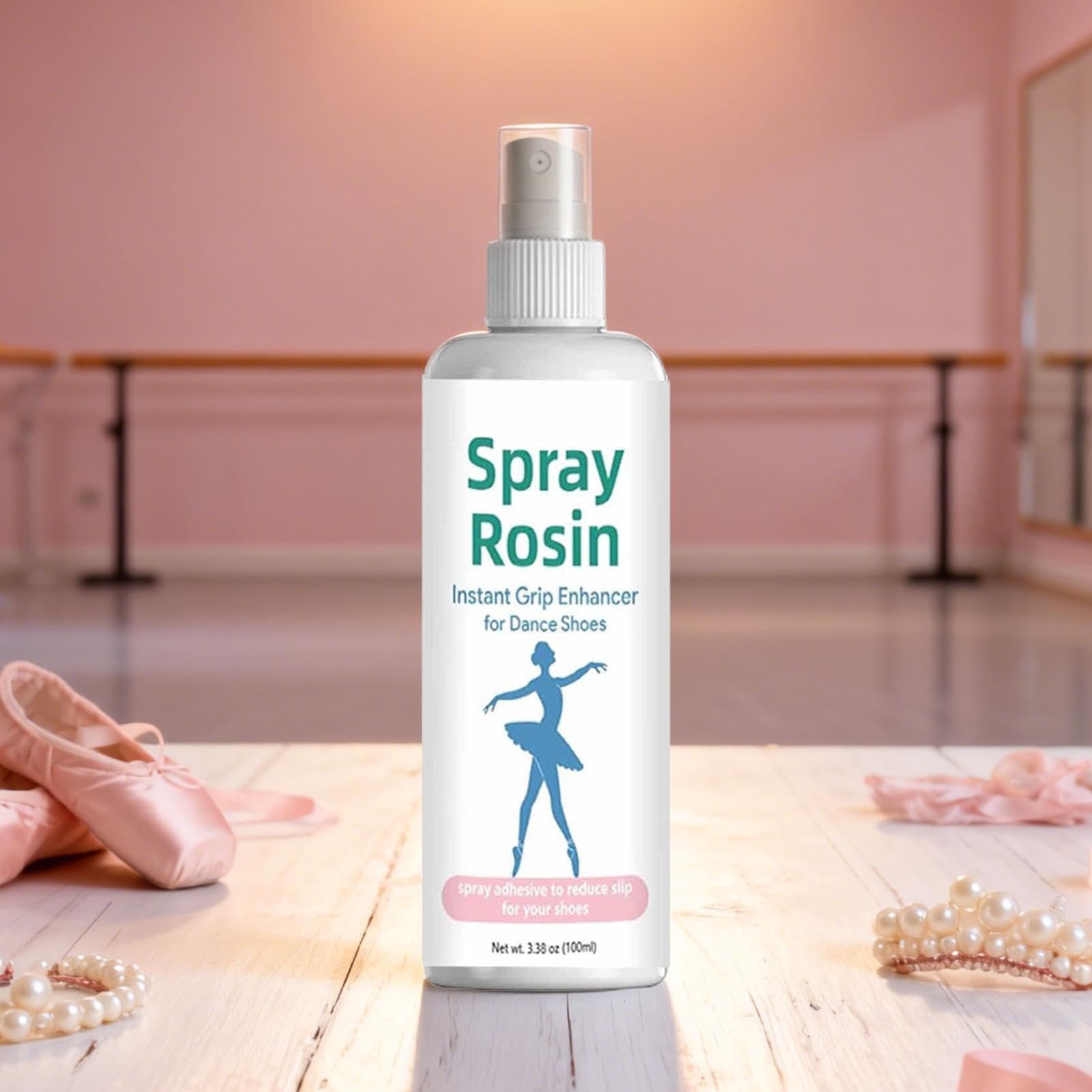 Spray Colophane Antidérapant 100 ML pour Danseurs - Renfort Adhérence Chaussons Danse Portable Longue Durée