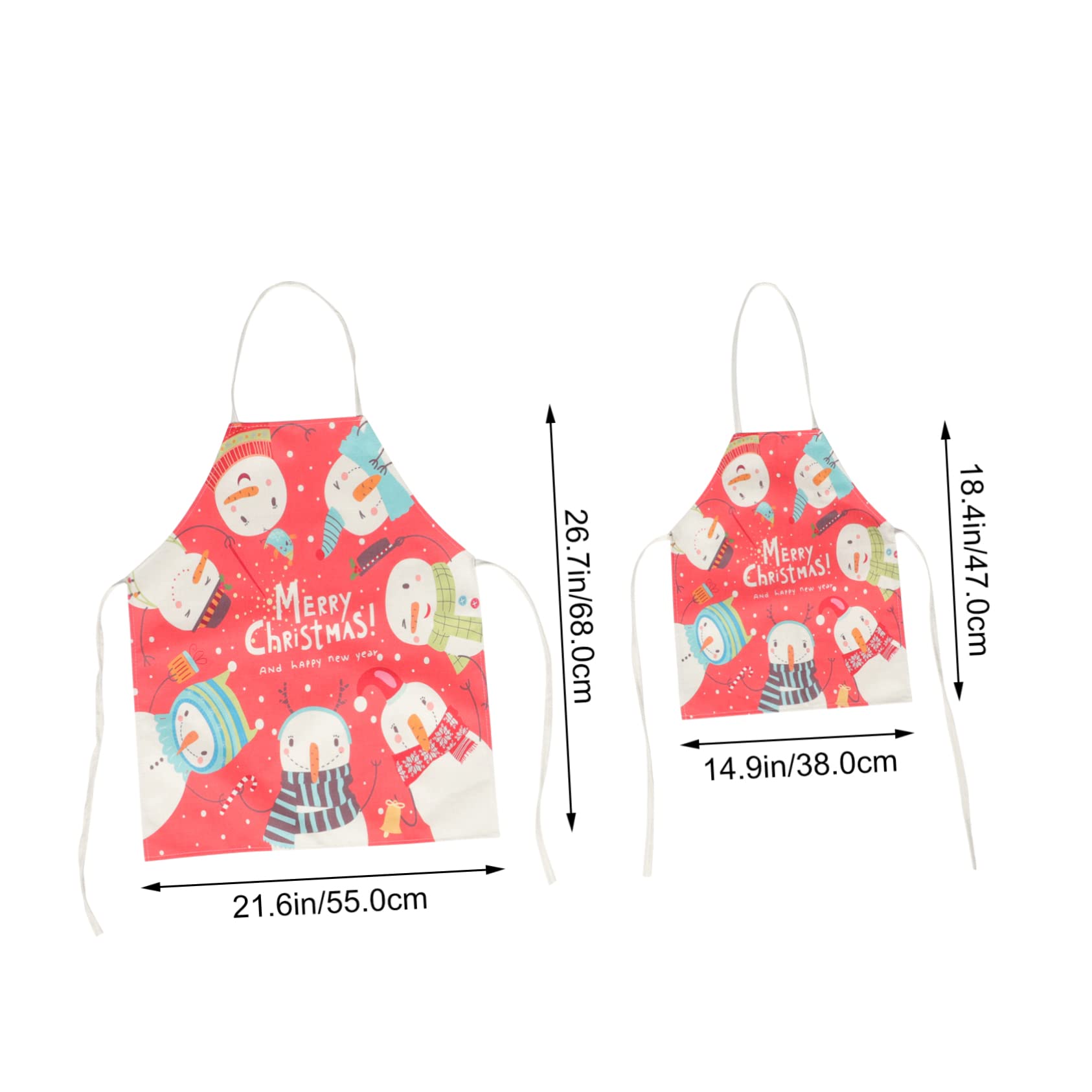 Alipis Lot De 4 Tabliers De Cuisine Pour Enfants Et Parents Motif Dessin Animé Pour Chef Noël 2 Pièces X 4
