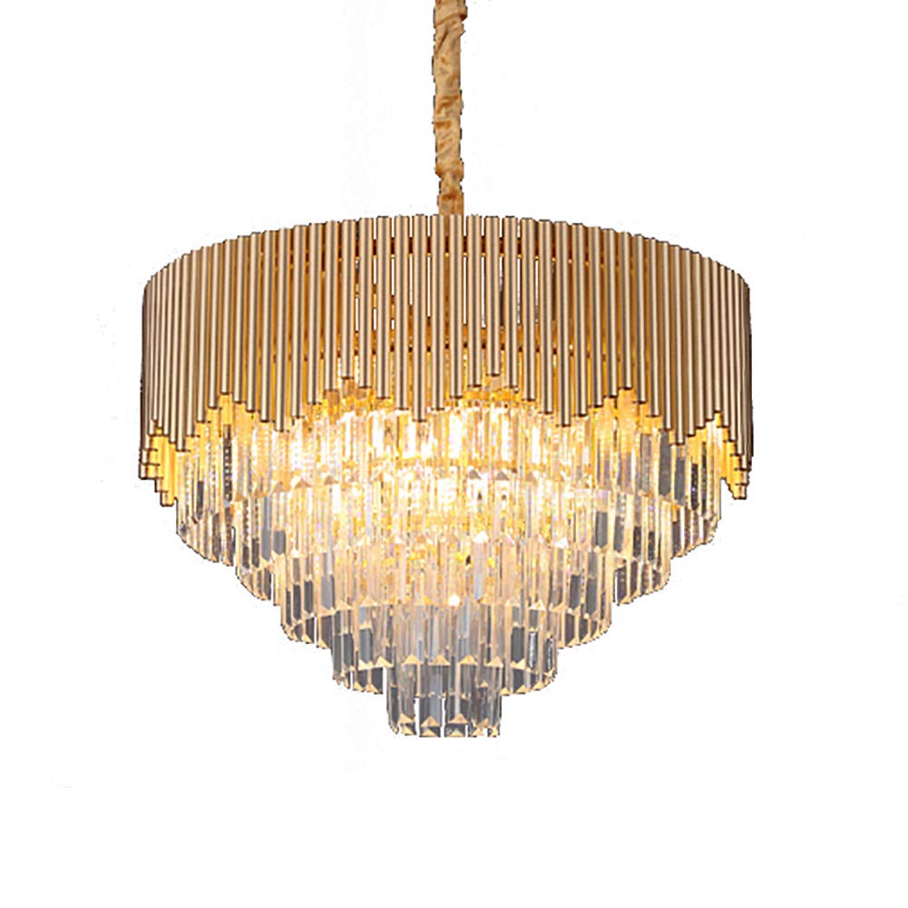 Nórdico Moderno Araña De Cristal,Lámpara De Comedor Lujo Ligero Sala De Estar Villa Araña,Lujo Lámpara De Dormitorio De Moda-Oro y negro 8 cabezas