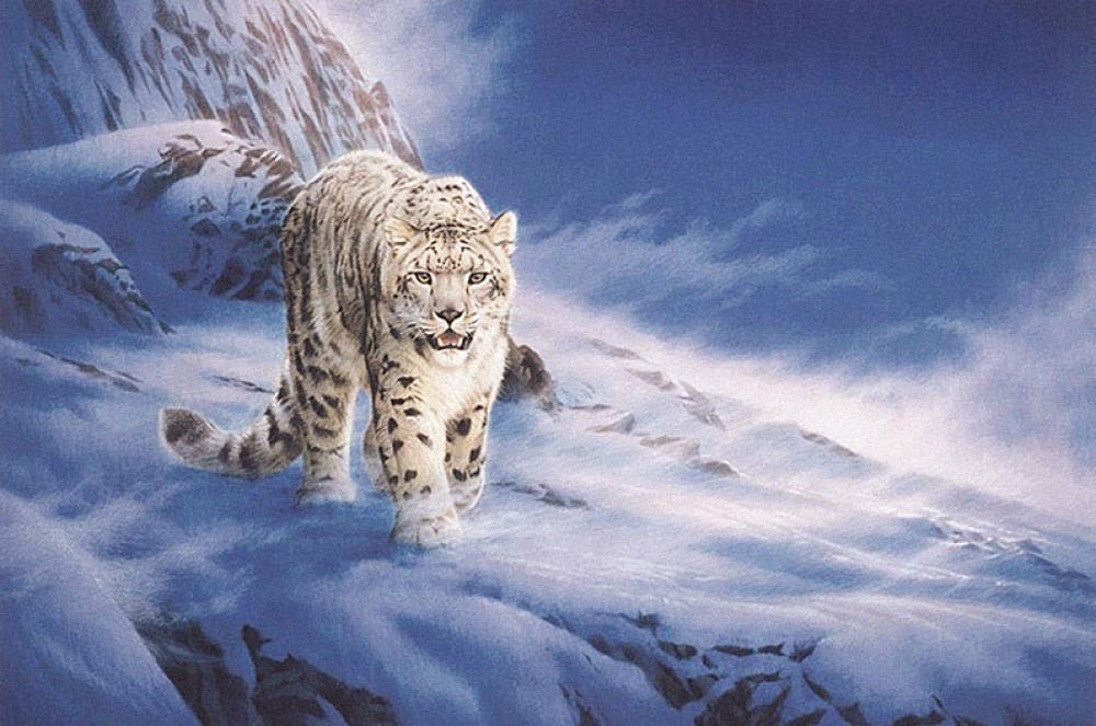 Immagine Generativa Di Leopardo Delle Nevi in Via Di Estinzione in
