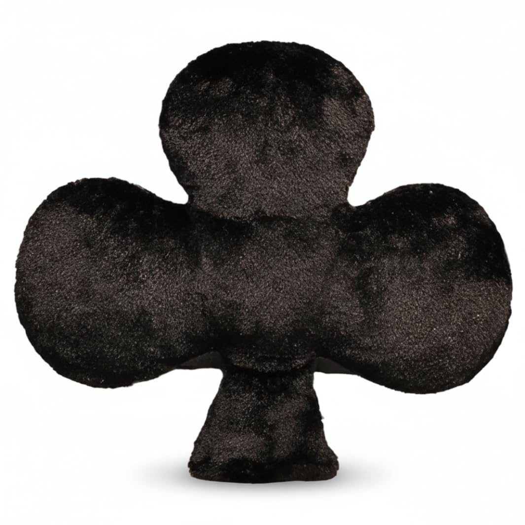 Coussin casino en peluche douce motif poker diamant prune pour canapé